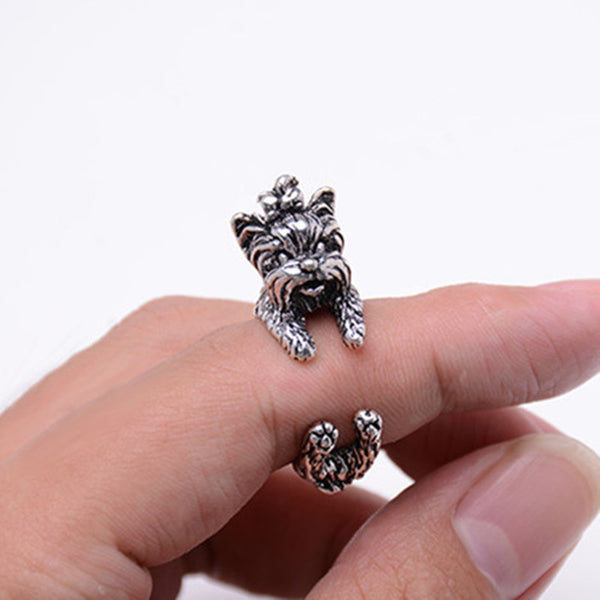 Vintage West Highland Yorky Terrier Rings