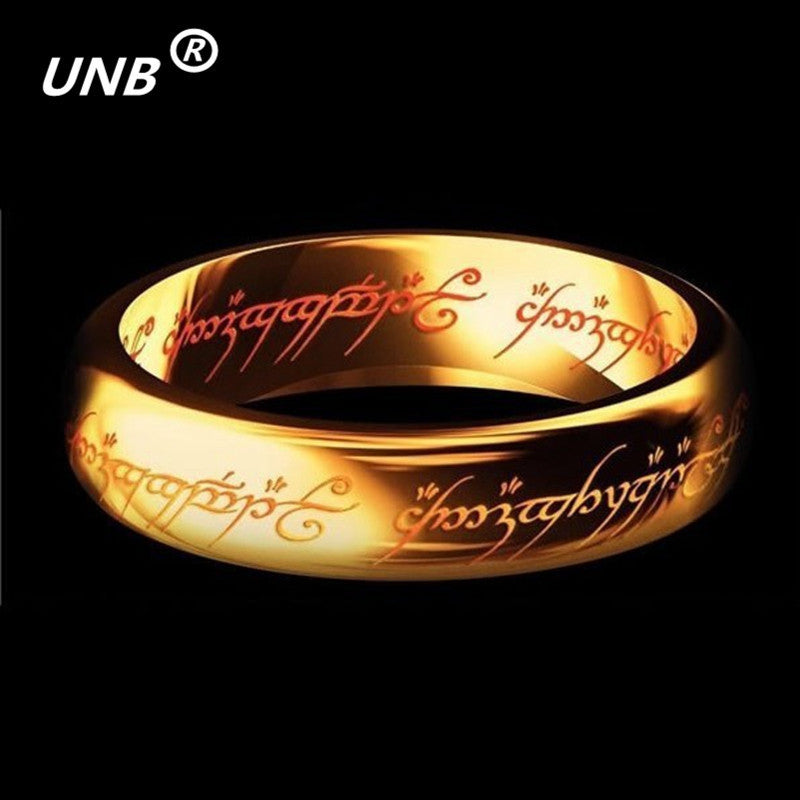 Tungsten One Ring of Power Gold