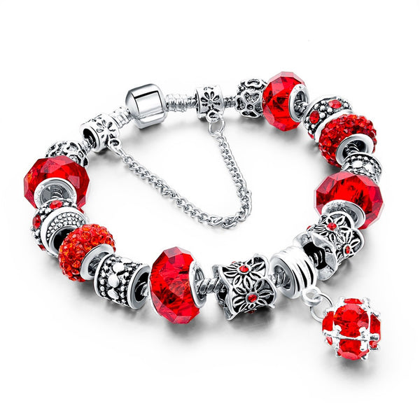European Tibetan Crystal Charm Bracelets