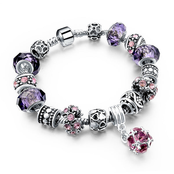 European Tibetan Crystal Charm Bracelets