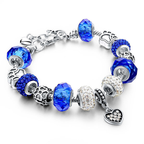 European Tibetan Crystal Charm Bracelets