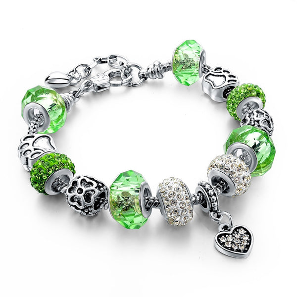 European Tibetan Crystal Charm Bracelets