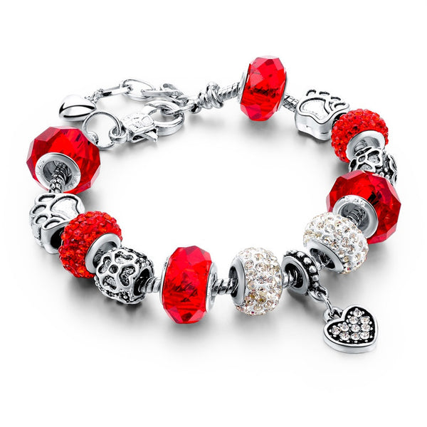 European Tibetan Crystal Charm Bracelets
