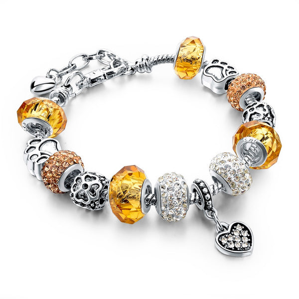 European Tibetan Crystal Charm Bracelets