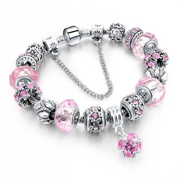 European Tibetan Crystal Charm Bracelets