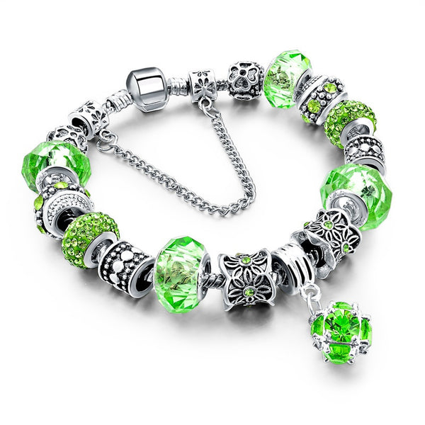 European Tibetan Crystal Charm Bracelets
