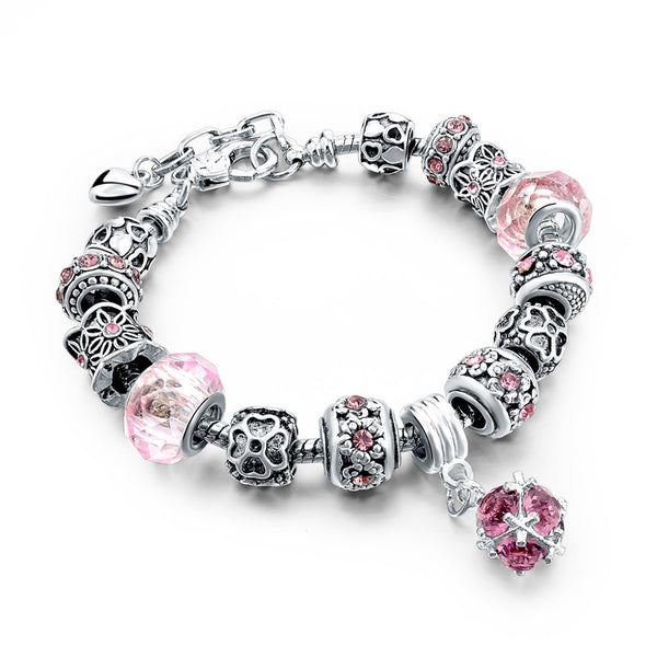 European Tibetan Crystal Charm Bracelets