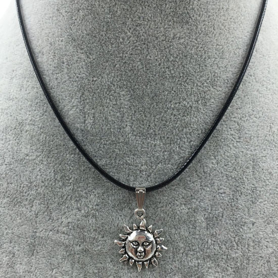 Cross Elephant Artificial Leather Necklace