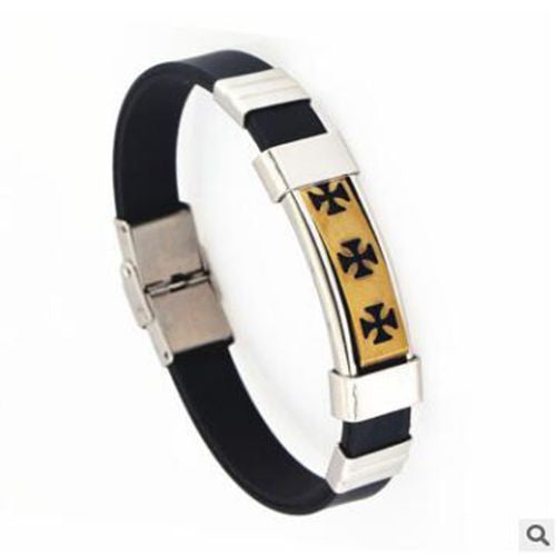 Stainless Steel Cross Men Bracelet